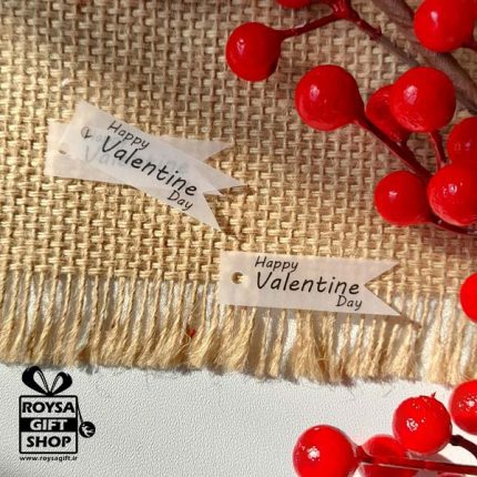 تگ کالک سر پرچمی ولنتاین سایز 1.5 در 4.5 سانت پک 10 تایی(love1019)