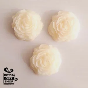 شمع طرح گل آلاله سفید
