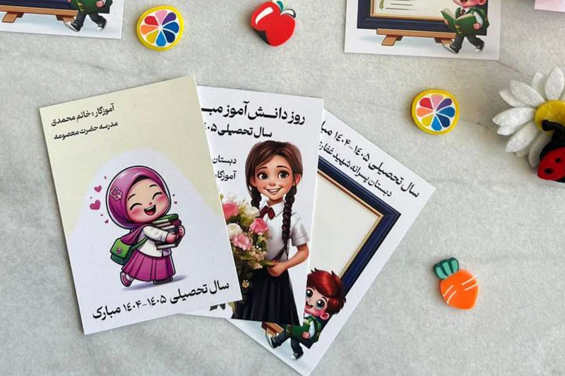 ۶ ایده و آموزش ساخت گیفت آغاز سال تحصیلی (به همراه طرحهای رایگان) گیفت کارت دانش آموزان خوشحال
